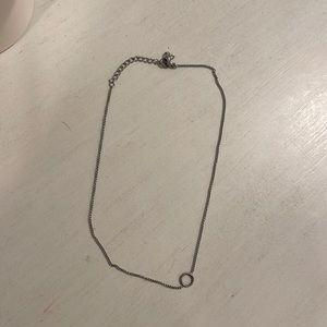 Silver circle necklace